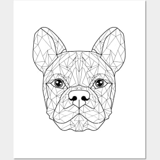 French Bulldog Essence: Geometric Line Art Interpretation Posters and Art